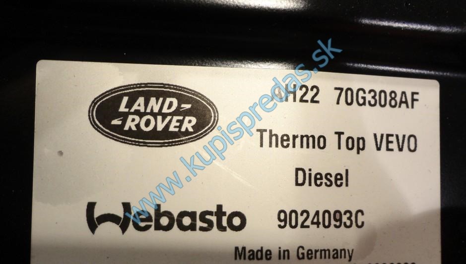 Nezávislé kúrenie Webasto LAND ROVER DISCOVERY IV 3.0TD V6